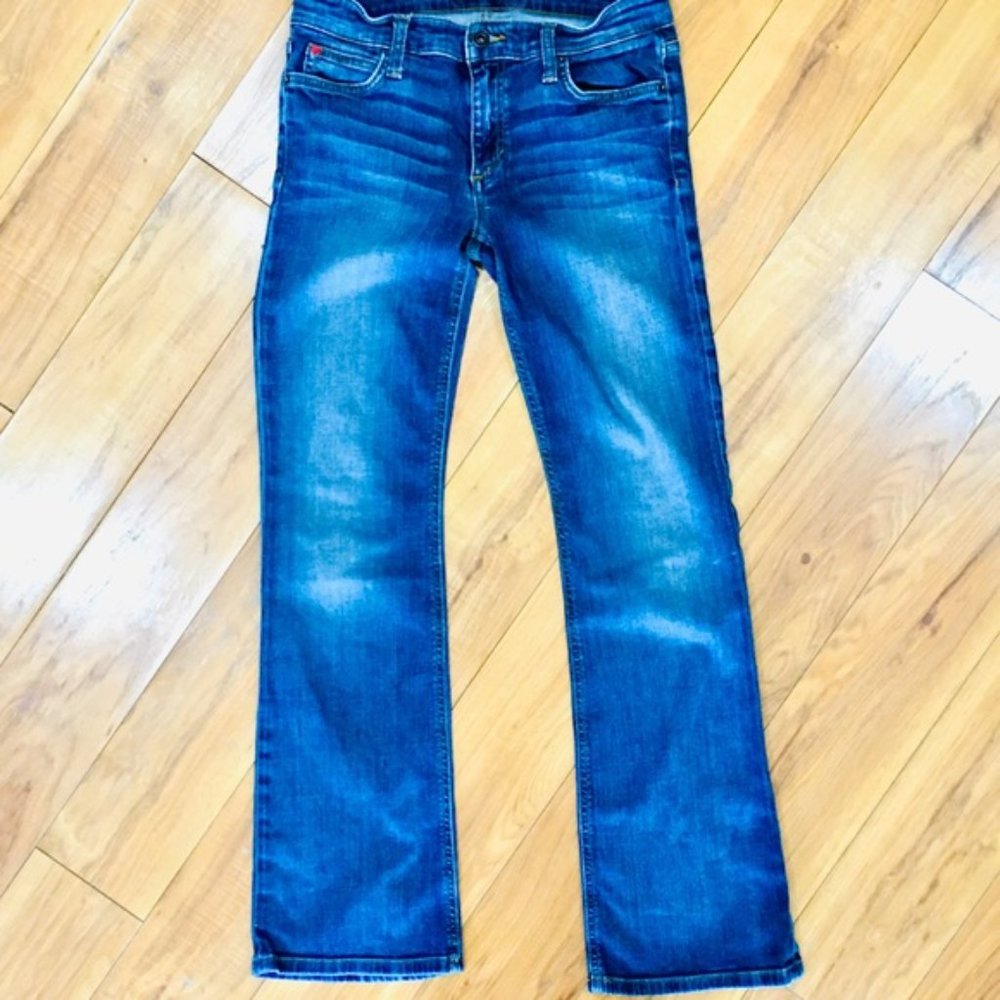 Joes denim jeans mid rise boot cut blue trending